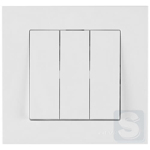 Вимикач триклавішний Arvia Electric KAREN Білий (20 01 1000 254)